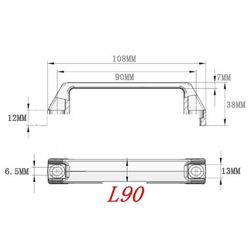 Boeray 2 Sets 2020 Aluminum Extrusion Profile Slot 6mm Door Handle and Frame Hinges Install Kit-4pcs Black Zinc Alloy Hinges, 2pcs Aluminum Handles, 20pcs T-Nuts, 20pcs Hex Screws, 2pcs Wrench - Image 4